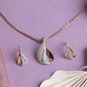 pendant earring chain jewellery set
